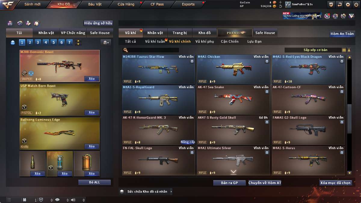 shop acc cf uy tin gia re